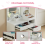 AINPECCA Dressing Table with LED Lights Mirror Vanity 5