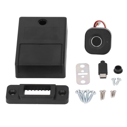 Smart Drawer Lock: Fingerprint & Bluetooth Access Includes USB Key Backup 2