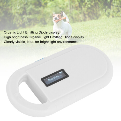 Pet Microchip Scanner 134.2KHz Handheld USB Buzzer 24x7 OLED 2