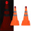 2PCS 45CM Foldable Traffic Cones with Reflective Collar & Warning Lamps 16