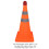 2PCS 45CM Foldable Traffic Cones with Reflective Collar & Warning Lamps 2