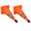 2PCS 45CM Foldable Traffic Cones with Reflective Collar & Warning Lamps 15