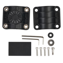 Montaje en poste de aluminio a 0, Negro, 7,3 x 10,3 x 6,5 cm, 157 g