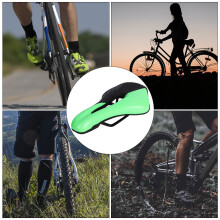 Hohes atmungsaktives Fahrradsattel, bequemer Fahrradsitz, Schwarz/Grün