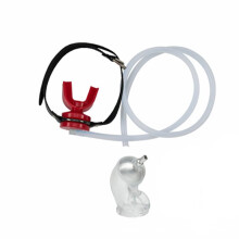 Sex Bondage Catheter Penile Sheath Chastity Device Cock Cage for Men Adult Red Durable Flow Design