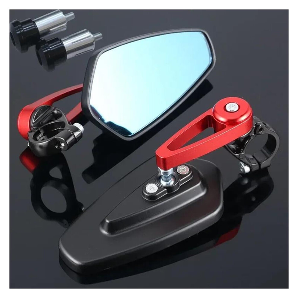 22Mm Cnc Motorcycle Rearview Mirrors For Scooters, 7/8" Handlebar Bar End Mirrors, Color, Durable Design Red 9016109713735