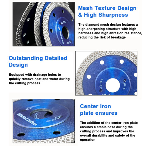 High-Performance 125mm Diamond Saw Blade for Marble & Ceramic with Mesh Surface 2