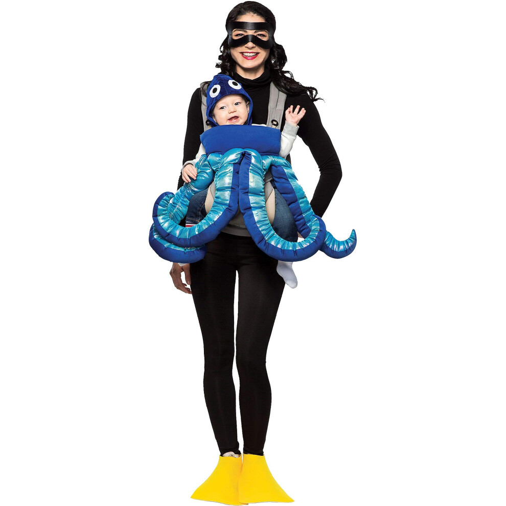 Photos - Fancy Dress Seeing Red Expert Diver & Squirmy Octopus Size O/S Includes Mask Flip Red SR30101