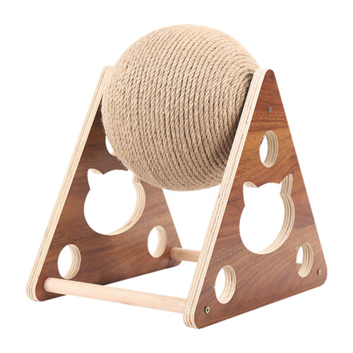 Triangle en bois Balle à gratter pour chat (M) Griffe sisal 2