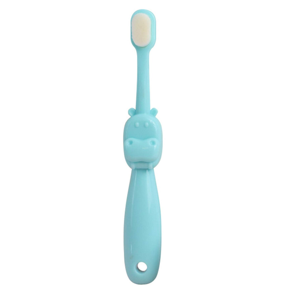 Children's Micro-Nano Sensitive Toothbrush with 10000 Super Soft Bristles for Kids and Adults, Cartoon Hippo Design