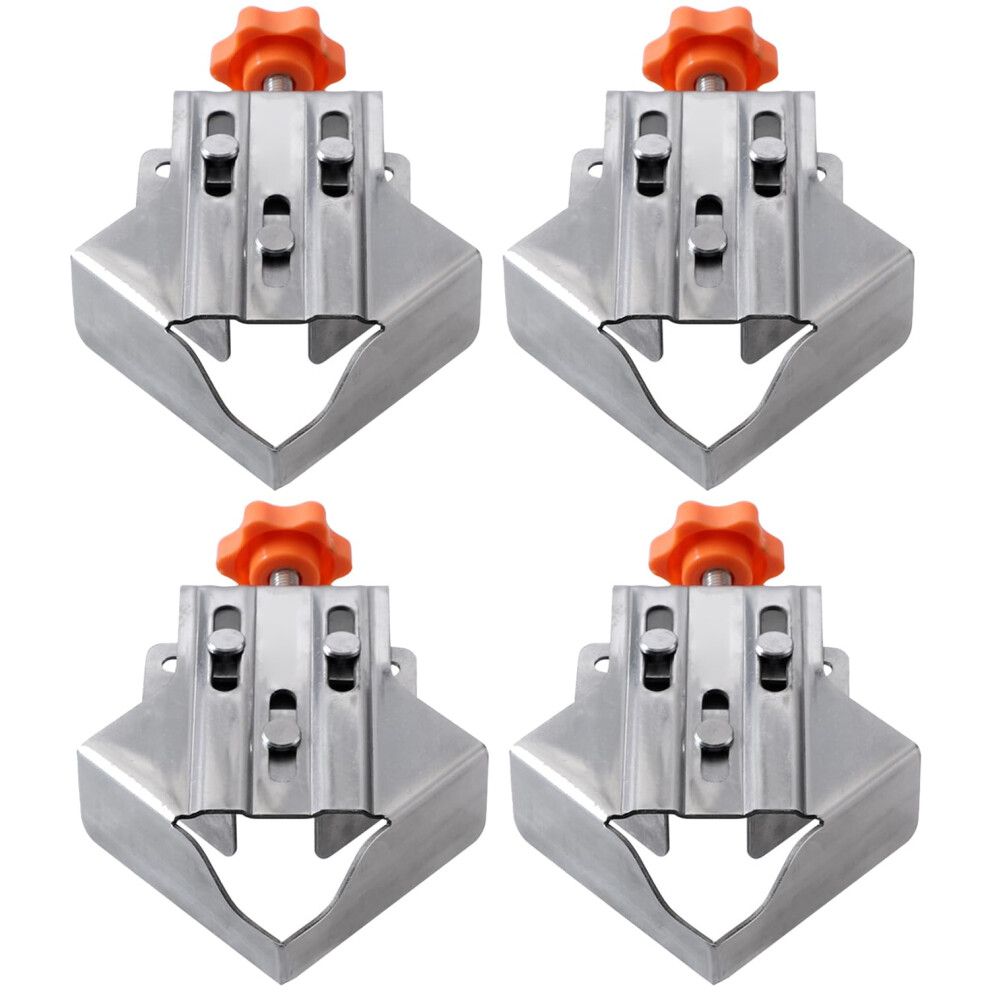 90 Degree Corner Clamps Stainless Steel, Heavy Duty Right Angle Clamp For Woodworking, 4Pcs Closed Type Fixing Tool 6447073521867