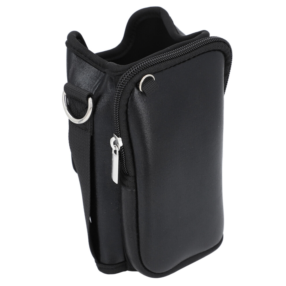 PU Waterproof Water Bottle Carrier Bag with Pouch, Adjustable Shoulder Strap, Black-image-OPC-PKD9DNB-NEW