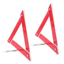 Folding Emergency Warning Triangle Kit - 2pcs Reflective Safety Triangles for Vehicle Roadside Use, Compact Car Emergency Signs