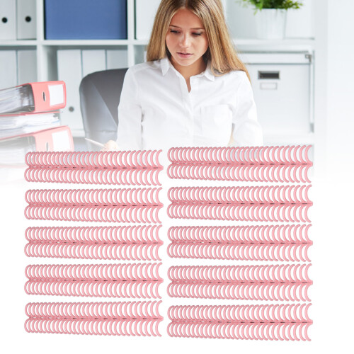 10Pcs Pink Plastic Comb Binding Spines 150 Pages 30 Ring 19mm