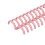 10Pcs Pink Plastic Comb Binding Spines 150 Pages 30 Ring 19mm 11