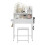 ELECWISH LED Lighted Dressing Table Set with Side Storage Hair Dryer Rack White 13