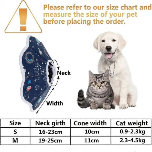 Cat Collars Anti-bite Adjustable Cone Recovery Collar,blue (s) 2