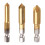 Countersink Drill Bit Set 3 Pcs 1/4'' Hex Shank HSS 5 Flute 1