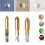Countersink Drill Bit Set 3 Pcs 1/4'' Hex Shank HSS 5 Flute 2