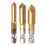 Countersink Drill Bit Set 3 Pcs 1/4'' Hex Shank HSS 5 Flute 4