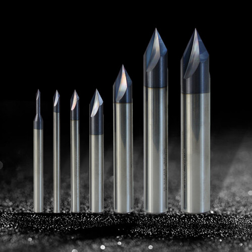 60 Degree Chamfer Milling Cutter with 3 Flutes Chamfer End-8mm 2