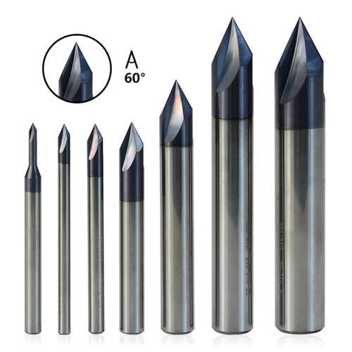 60 Degree Chamfer Milling Cutter with 3 Flutes Chamfer End-8mm 1