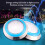 Waterproof 6000K White LED Pool Light, 24V, 9W, 215mm 5