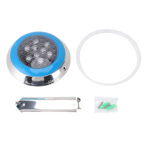 Waterproof 6000K White LED Pool Light, 24V, 9W, 215mm 1