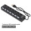 7-Port Hub USB Docking Station Black 480mbps with 10