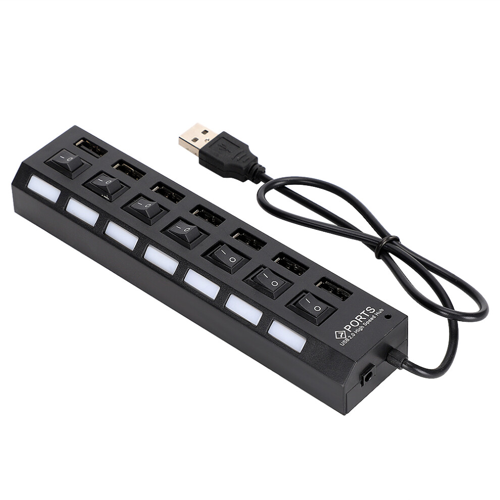 7-Port Hub Usb Docking Station 480Mbps With Black 8320539979199