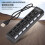7-Port Hub USB Docking Station Black 480mbps with 9