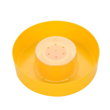 Round Bee Feeding Bowls - 2pcs Plastic Water Food Dish for Beekeeping, Easy to Clean and Install, Garden Hive Accessory
