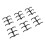 50PCS 16mm 3-Ring A4 PP Comb Binding Spines for Reports & Presentations 7
