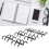 50PCS 16mm 3-Ring A4 PP Comb Binding Spines for Reports & Presentations 16