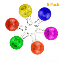 Water Resistant Clip-on Dog & Cat Collar Led Lights, Collar Light, Collar Charms 6pcs Upgraded 6 Colors Led Dog Collar Safety Night for Walking, Light