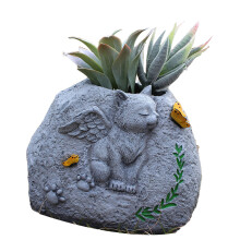 Maceta para flores Gato Ángel, resina, 15,51212,5cm