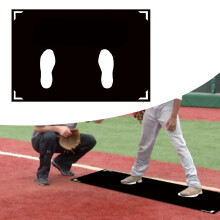 Baseball-Schlagmatte mit Gummispur für den Zehenbereich zum Schlagtraining