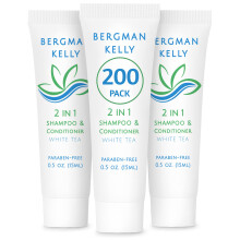 Bergman Kelly - Ξενοδοχείο 2 σε 1 Σαμπουάν και Μαλακτικό - 0.5 fl oz, 200 PK, Λευκό Τσάι
