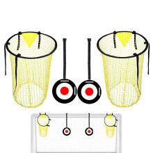 Football Throwing Net for Kids | Easy Attach Detach Target Practice Equipment | Youth Outdoor Sports Training Set