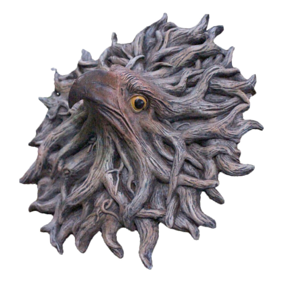 Lifelike Resin Eagle Head Tree Decor, 21.7x22x10cm Garden Ornament-image-OPC-PKDBDPP-NEW