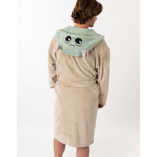 Star Wars (Medium) Star Wars The Mandalorian Hooded Bathrobe (Unisex Brown) 1