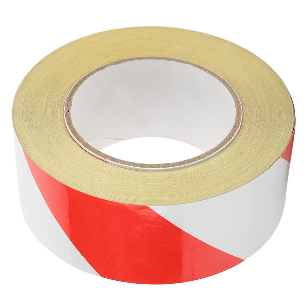 Reflective Warning Tape 50Mm X 46M Pvc Red White Safety Sticker Marking Tape 6921347880930
