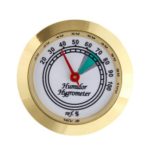 Indoor Metal Alloy Humidity Gauge with Clear Numbers for Home Decor and Case Accessories, Stylish and Accurate