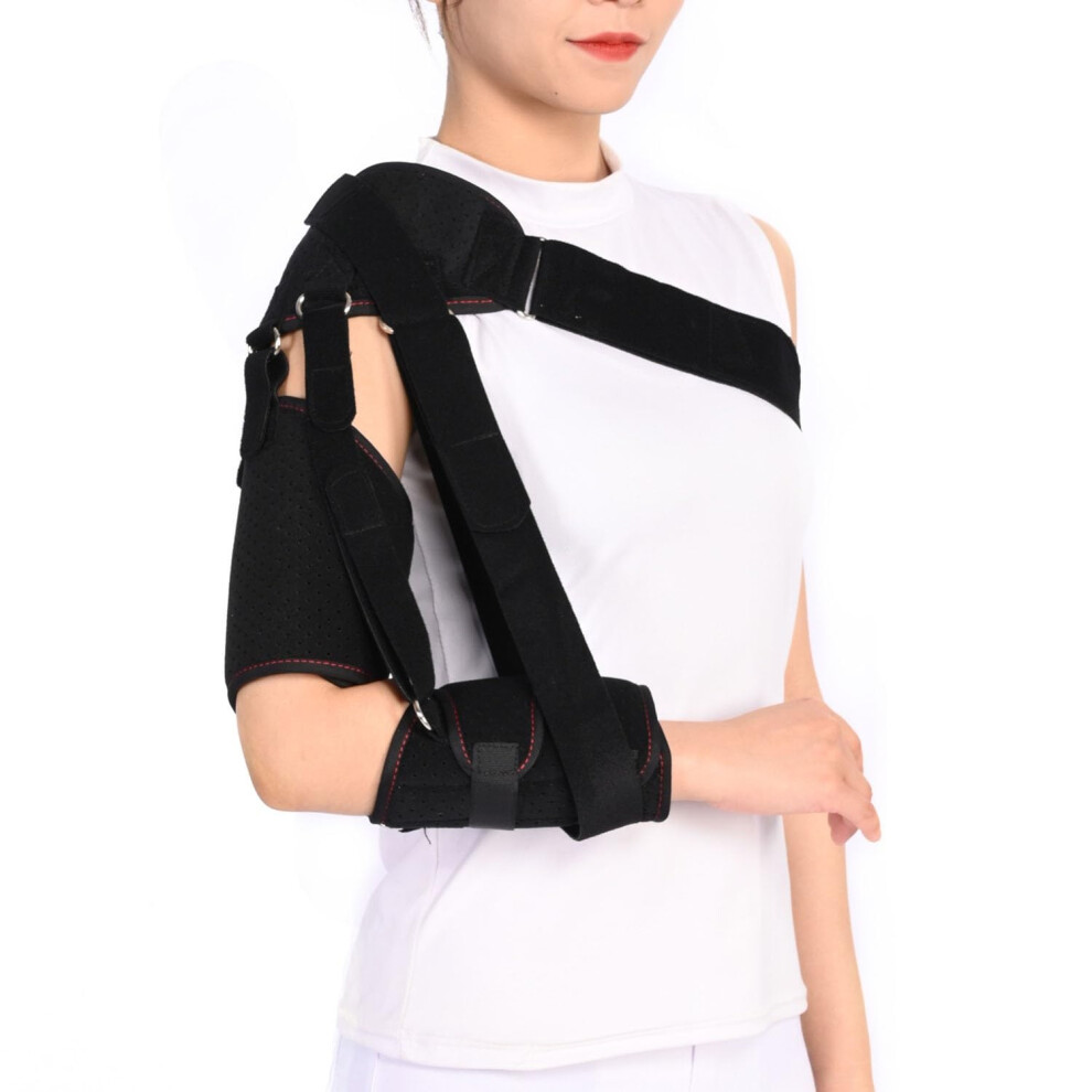 Shoulder Belt Support Arm Sling Adjustable Straps for Shoulder Abduction, Sublexion, Surgery, Dislocated Left Right Pads