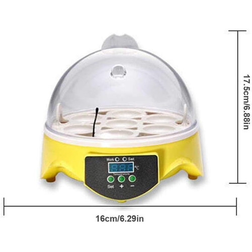 Egg Incubator Mini Automatic 7 Egg Capacity Intelligent Temperature Control for Chickens, Ducks, Geese, and Birds 1