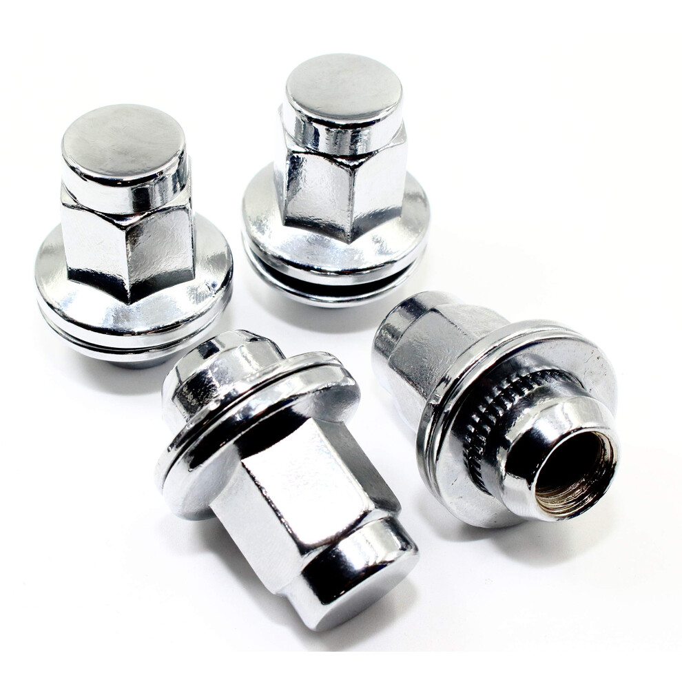 Set Of 20 Veritek 14X1.5mm Oem Style Factory 1.80 Inch 7/8 22Mm Hex Mag Washer Replacement Chrome Lug Nuts For Toyota Sequoia Landcruiser Tundra Lexus 680044051178