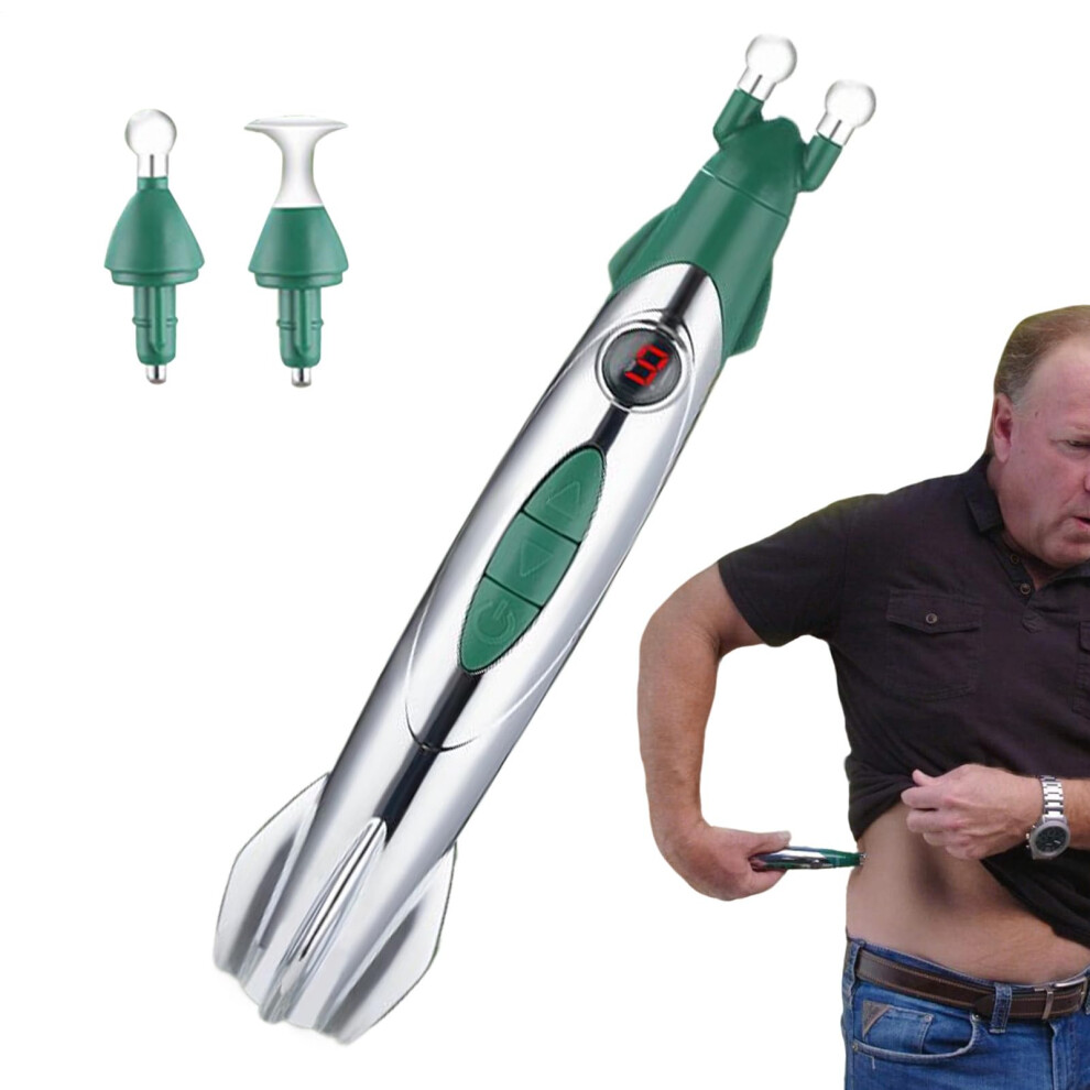 Massage Pen for Muscle Relief, Portable Handheld Device with 9 Intensity Levels for Athletes and Sports Recovery