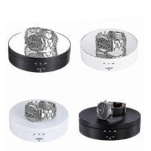 Photography 360 Degree Round Auto Rotating Remote Automatically Turntable Jewelry Display Stand Base for Photo Studio Shooting-black-mirror
