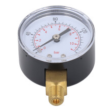 Axial Pressure Gauge 0-160Psi/11Bar 2in Dial Stainless Steel