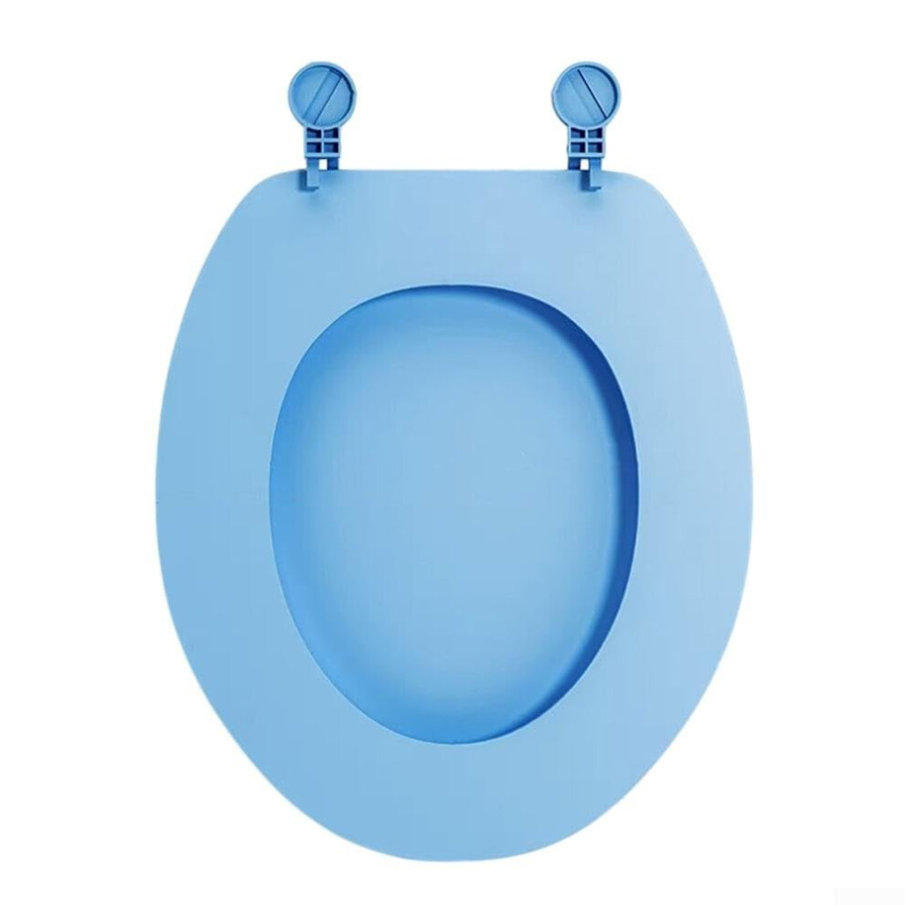 Robust Ou Shape Toilet Seat Soft Close Quick Release Blue Urea Material Compatible With U O Shaped Toilets 9016109716583